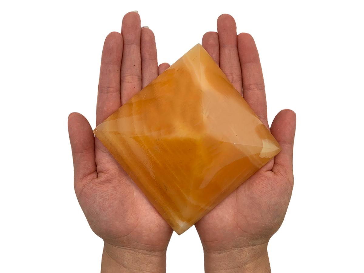 Orange Calcite Pyramid