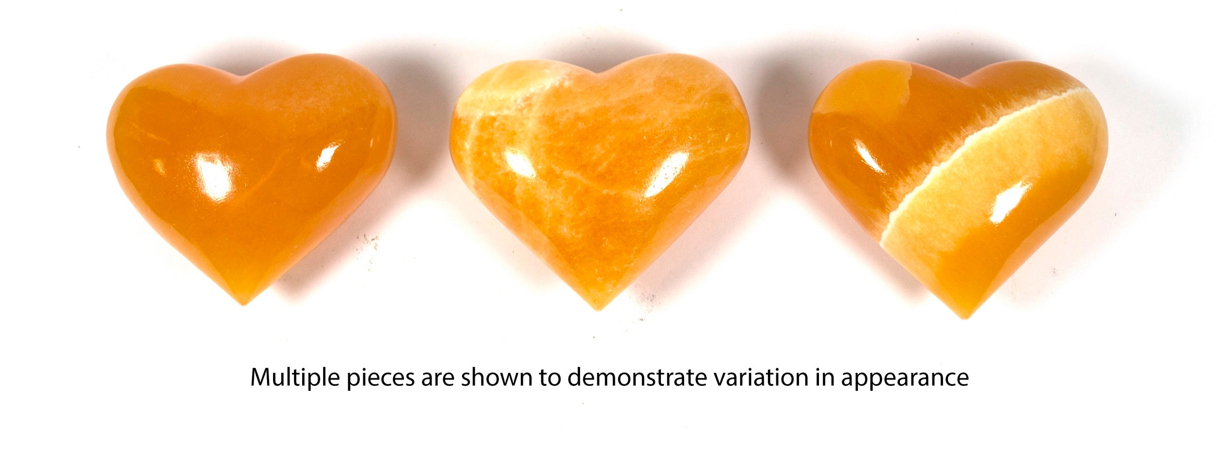 Orange Calcite Heart