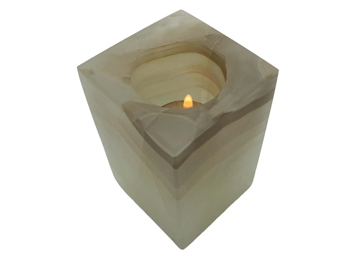 GrayOnyx Prism Candle Holder