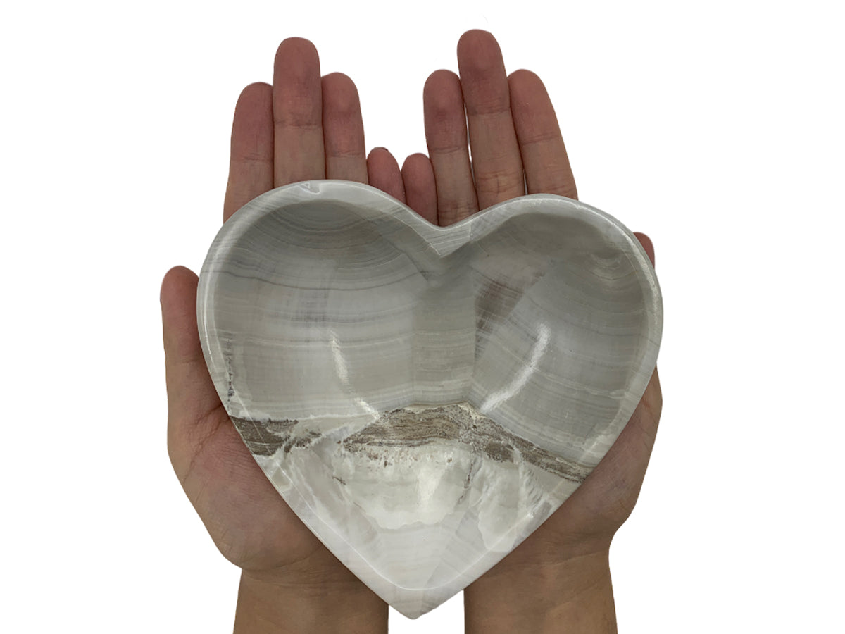 Gray Onyx Heart Bowl