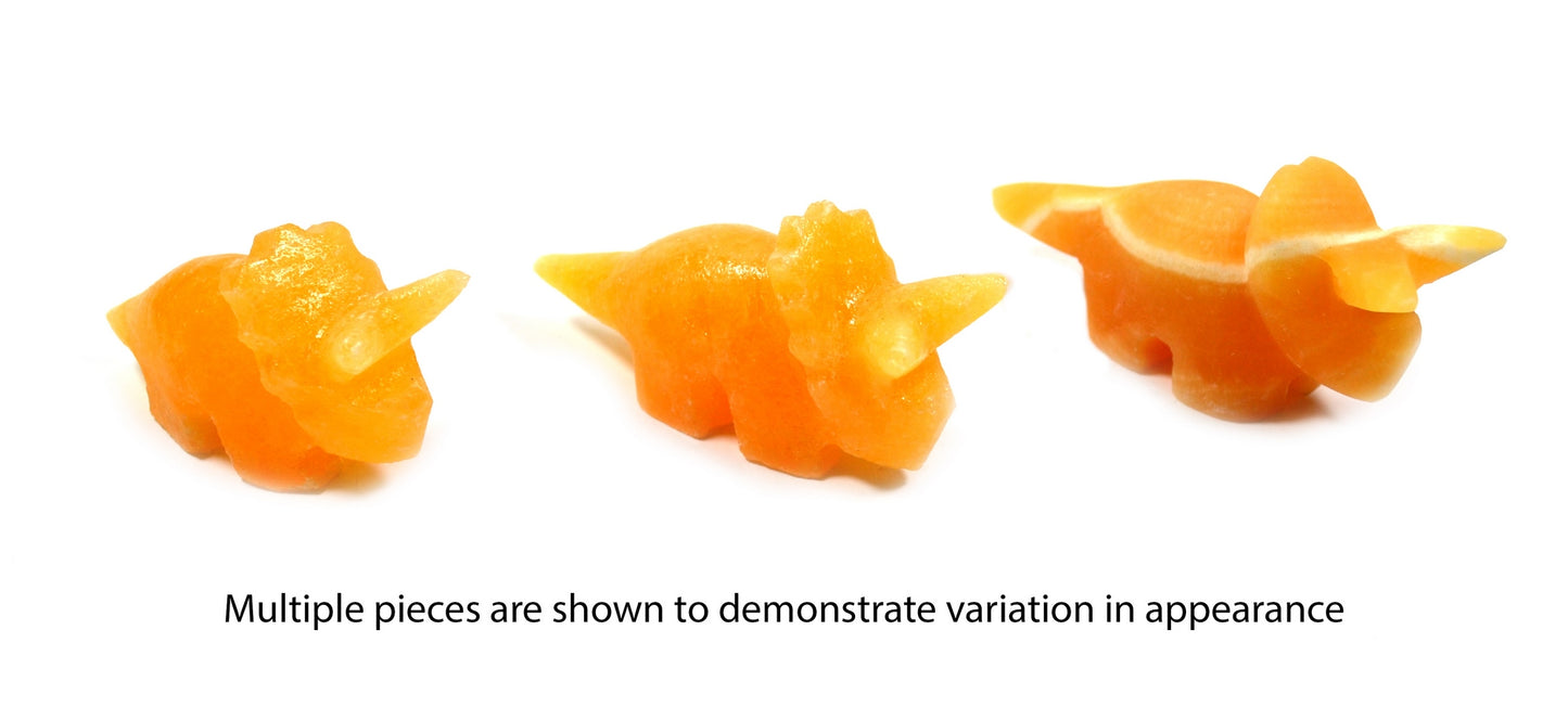 Orange Onyx Triceratops