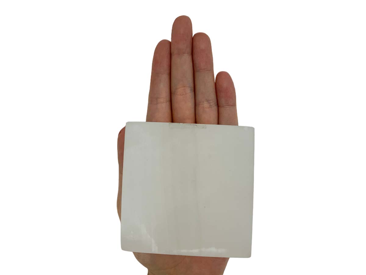 White Onyx Square Candle Holder
