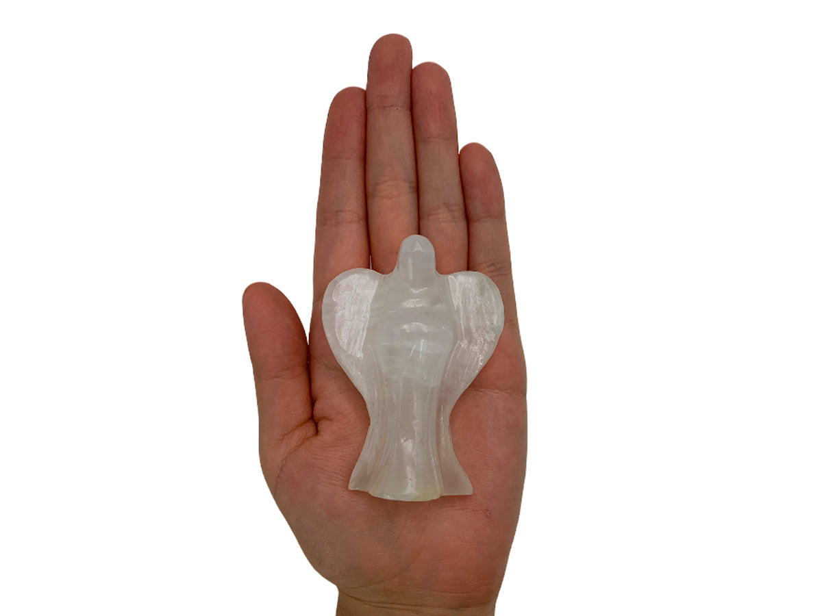 White Onyx Angel Polished