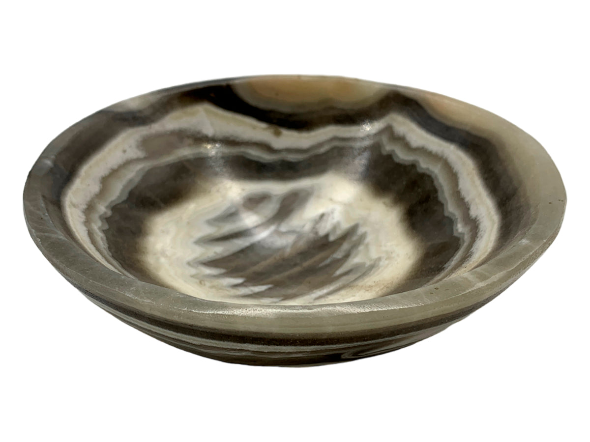 Zebra Onyx Circular Bowl