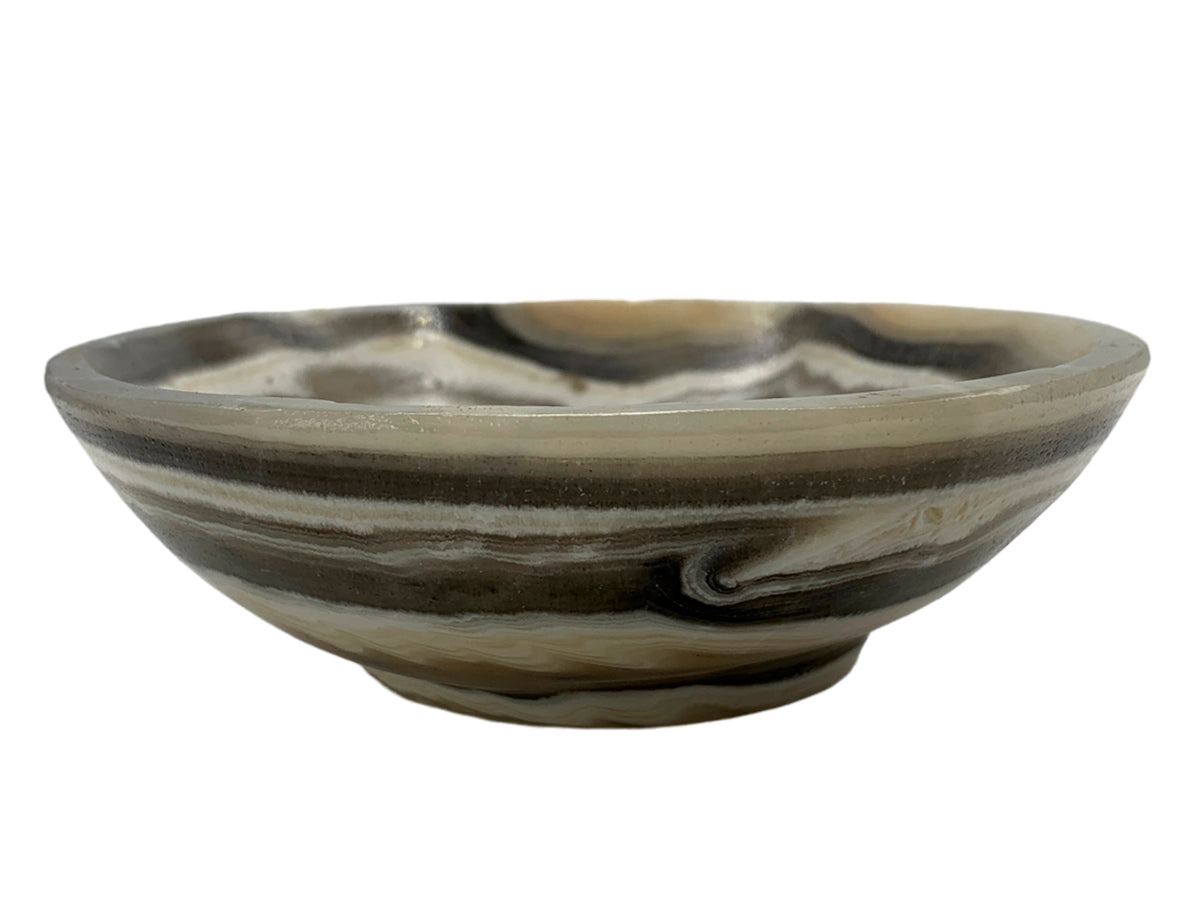 Zebra Onyx Circular Bowl