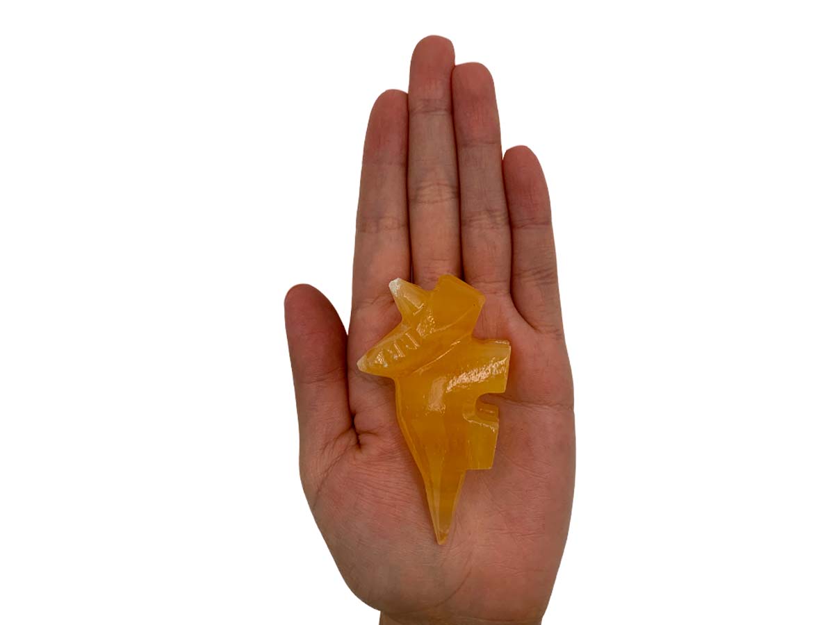 Orange Calcite Triceratops