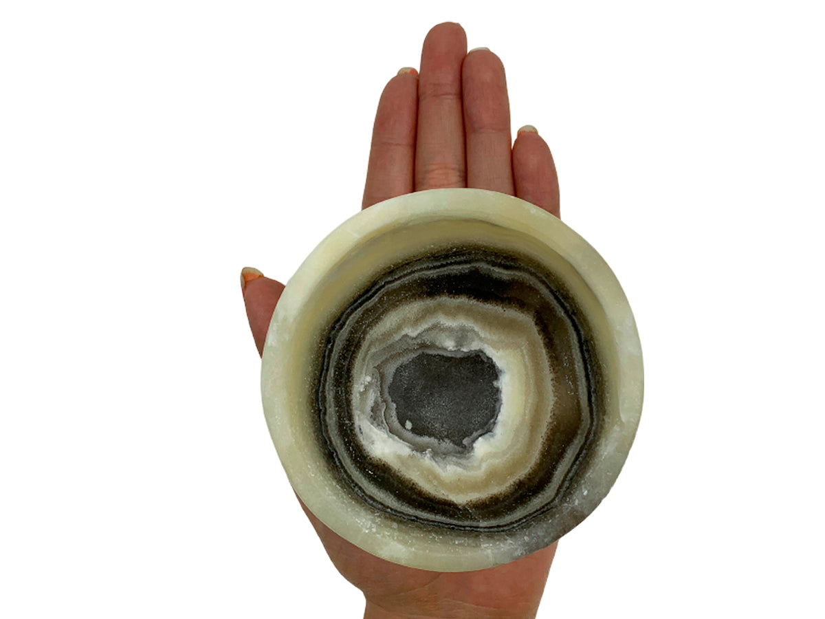 Zebra Onyx Circular Bowl