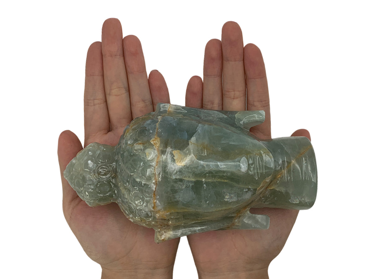 Blue Onyx Buddha Head