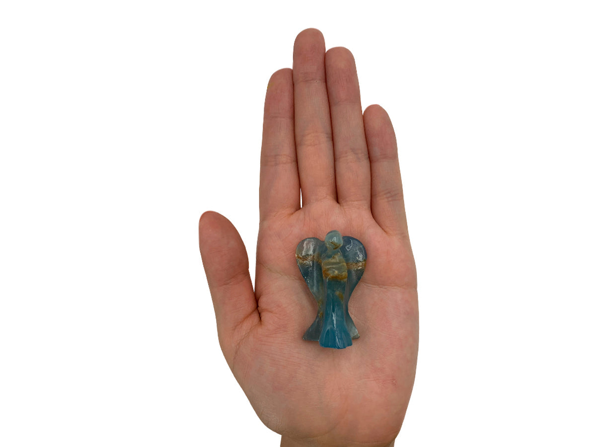 Blue Onyx Angel Polished