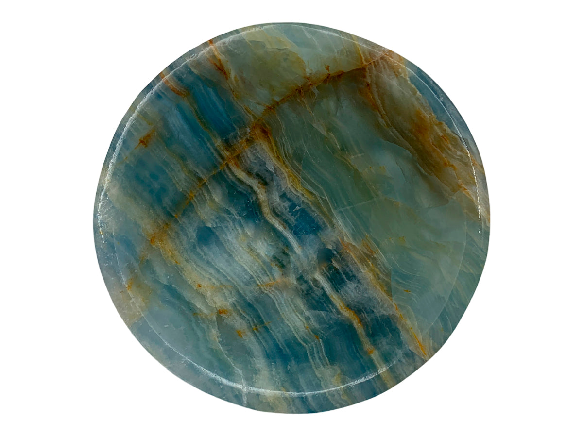 Blue Onyx Circular Snack Bowl