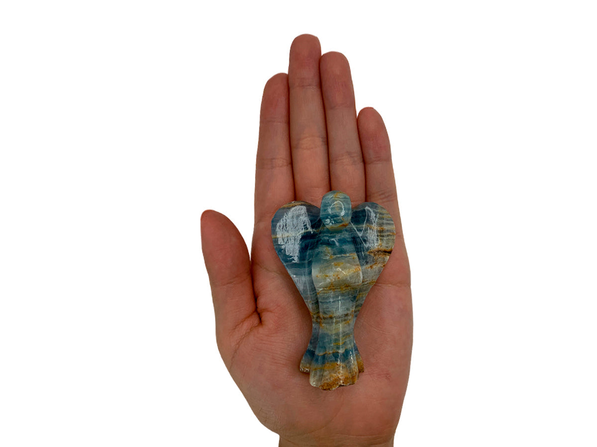 Blue Onyx Angel Polished