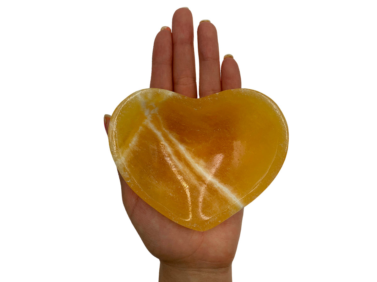 Orange Calcite Heart Bowl