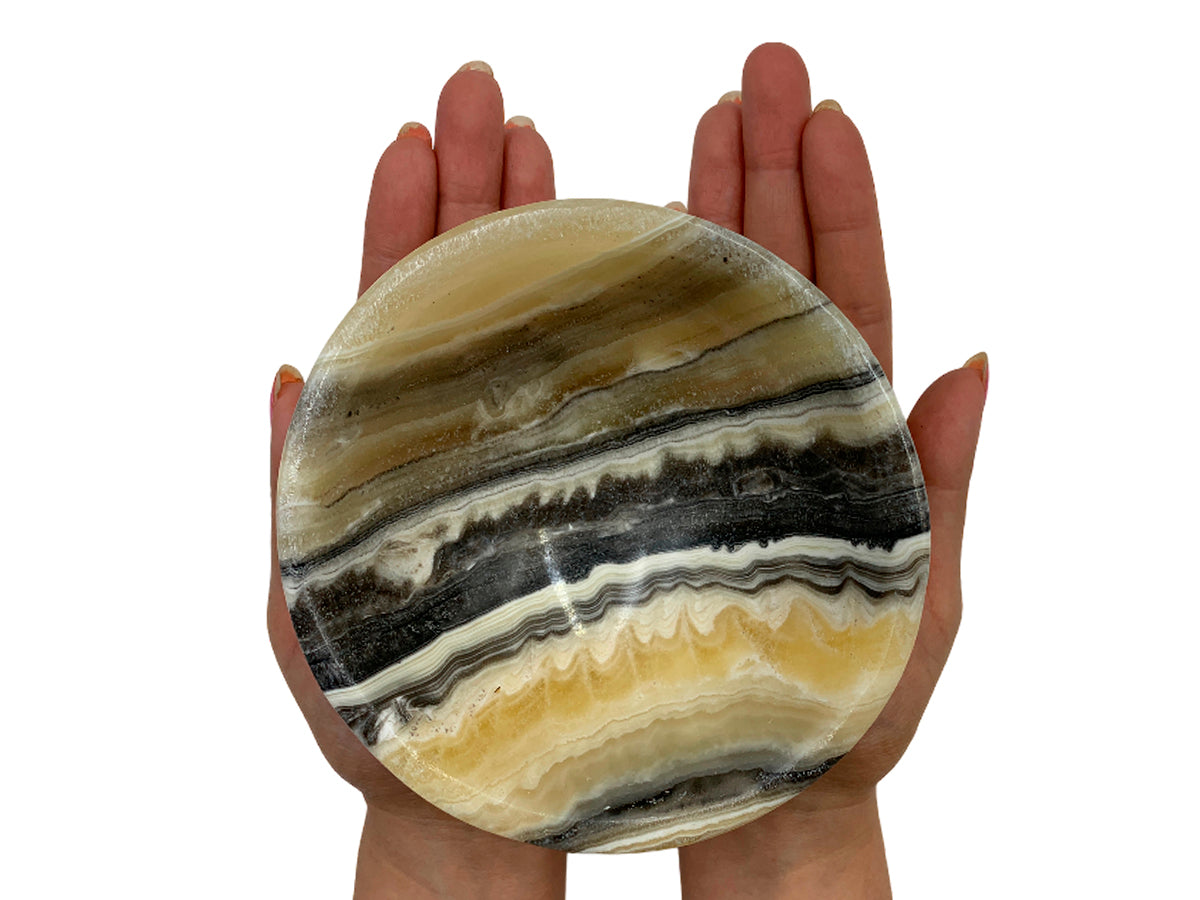 Zebra Onyx Circular Bowl