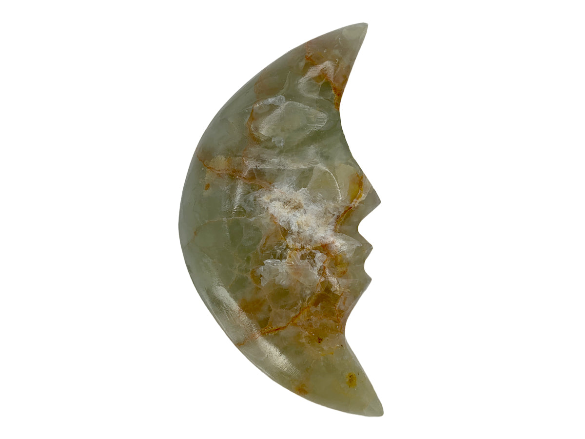 Blue Onyx Half Moon Face