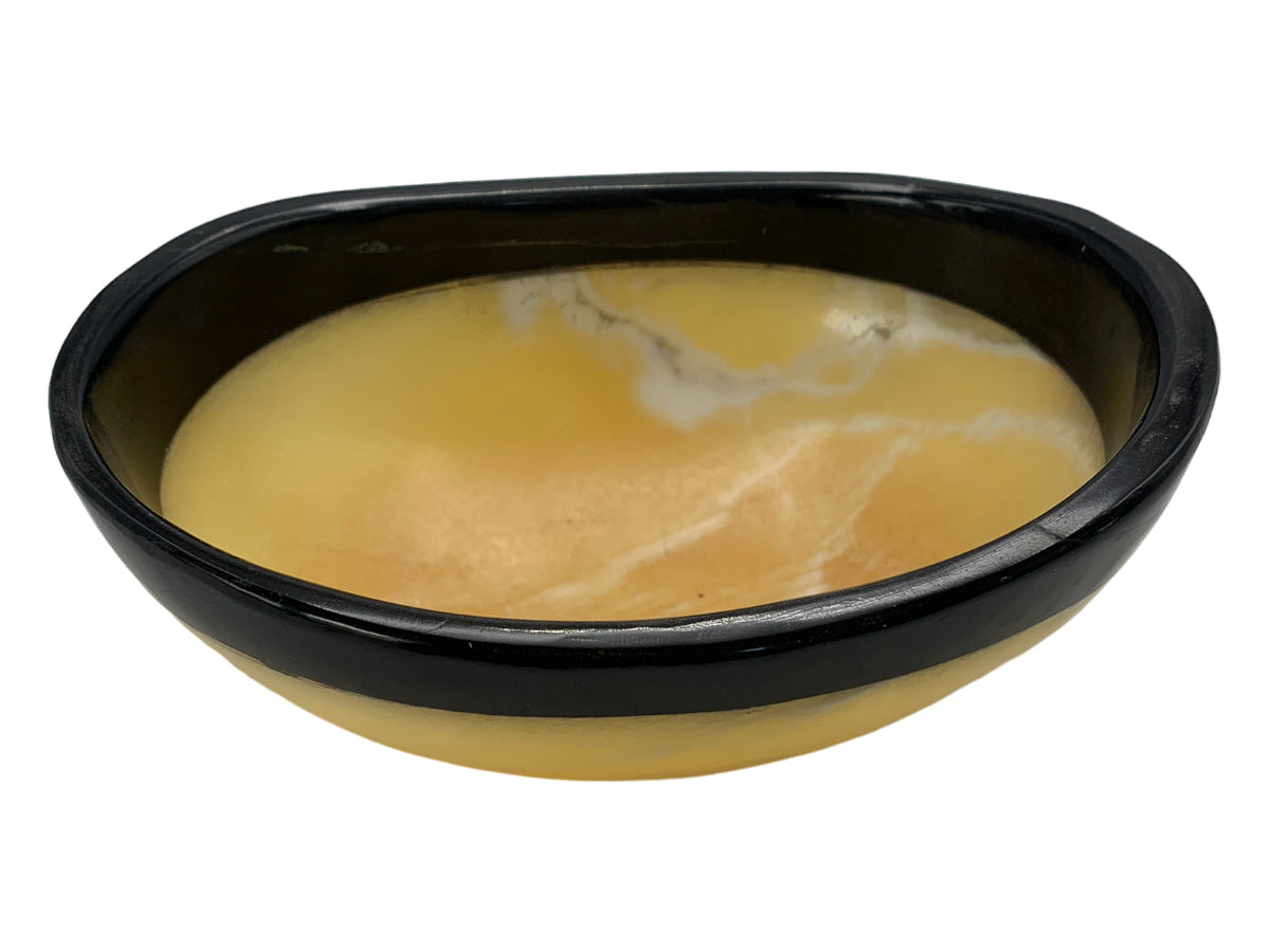 Orange Onyx Oval Bowl
