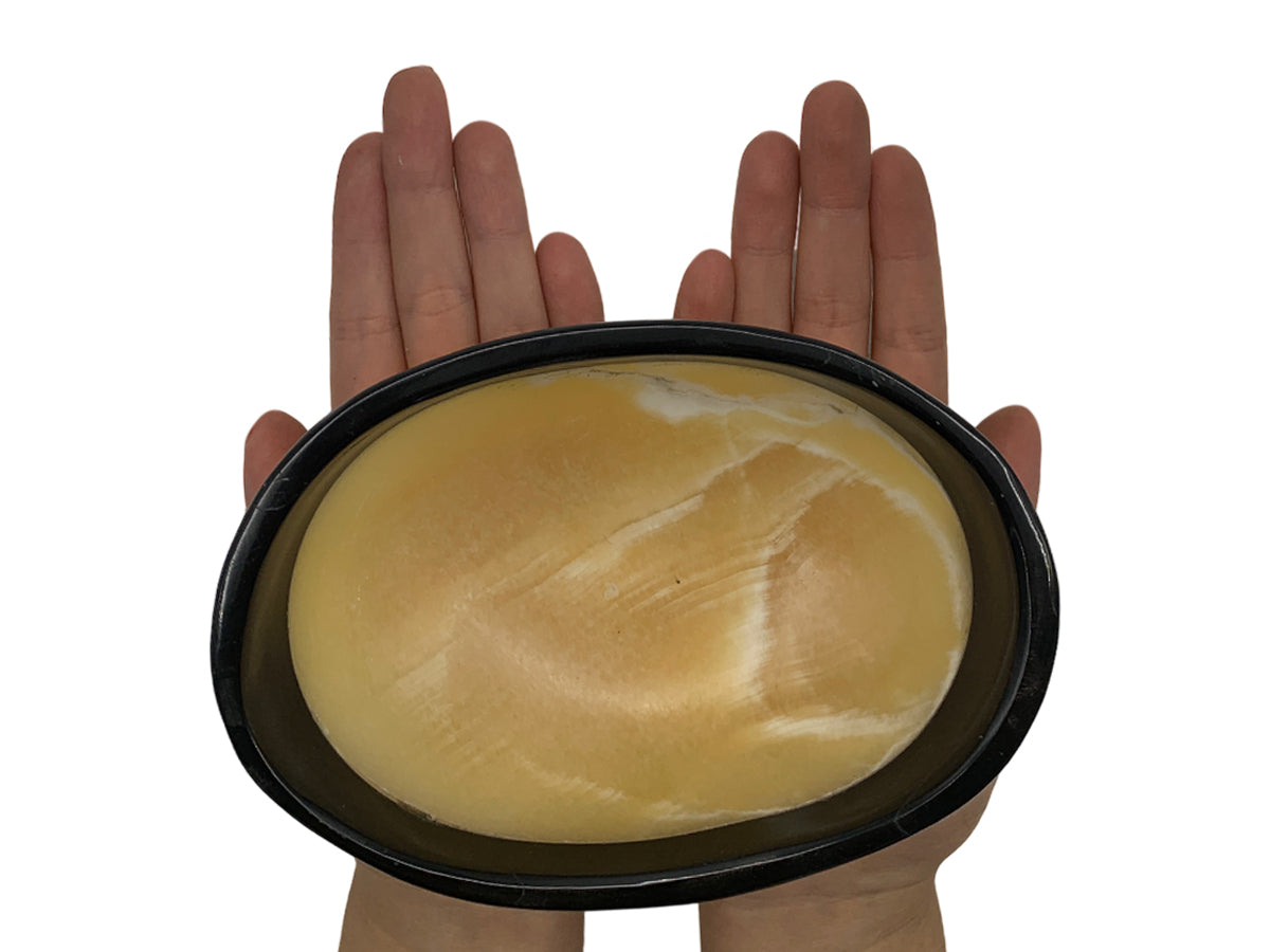 Orange Onyx Oval Bowl