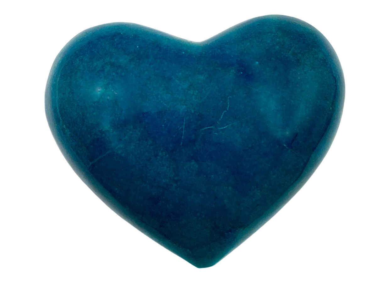 Blue Pigmented Onyx Heart