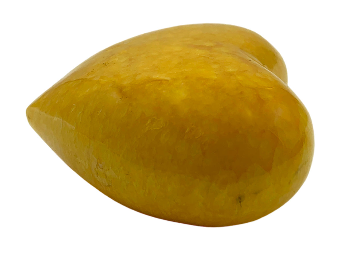 Yellow Pigmented Onyx Heart