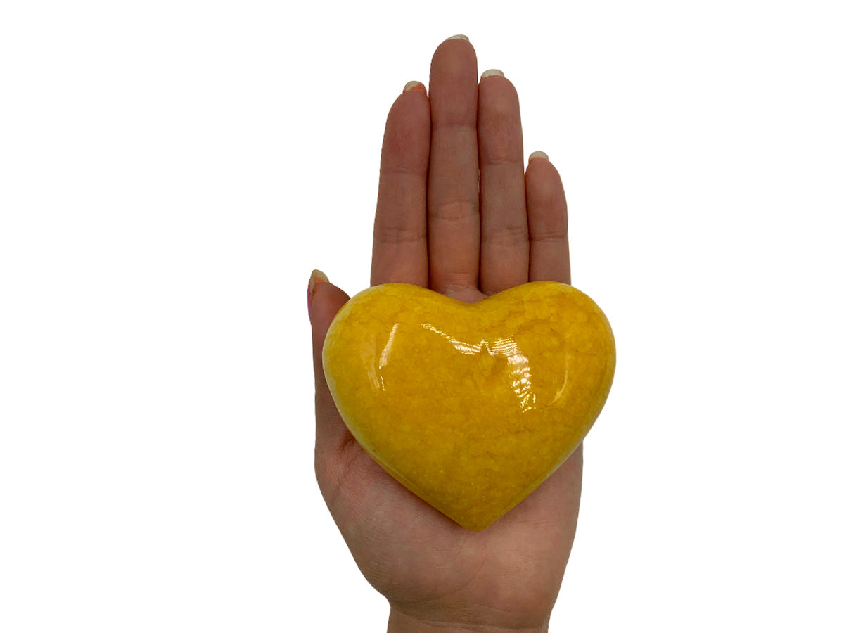 Yellow Pigmented Onyx Heart