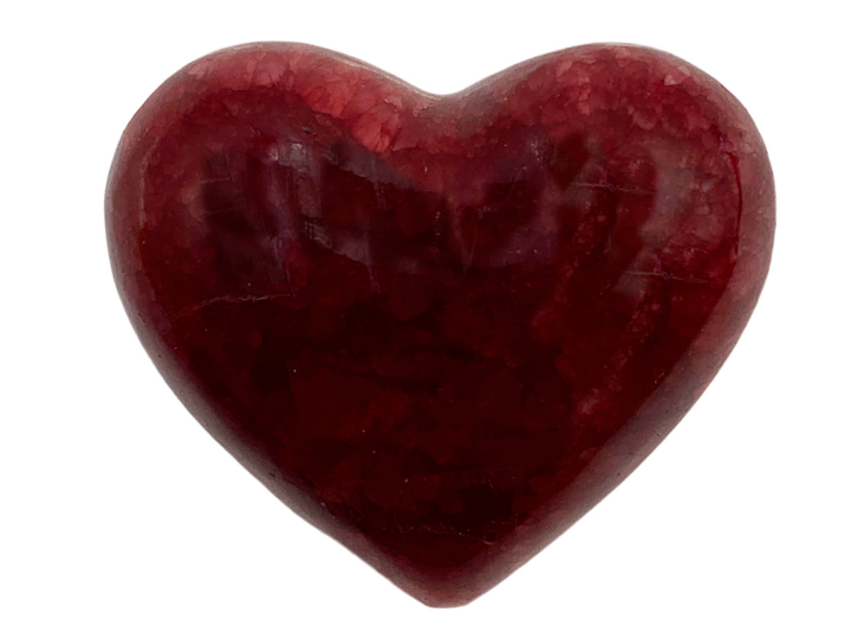 Red Pigmented Onyx Heart