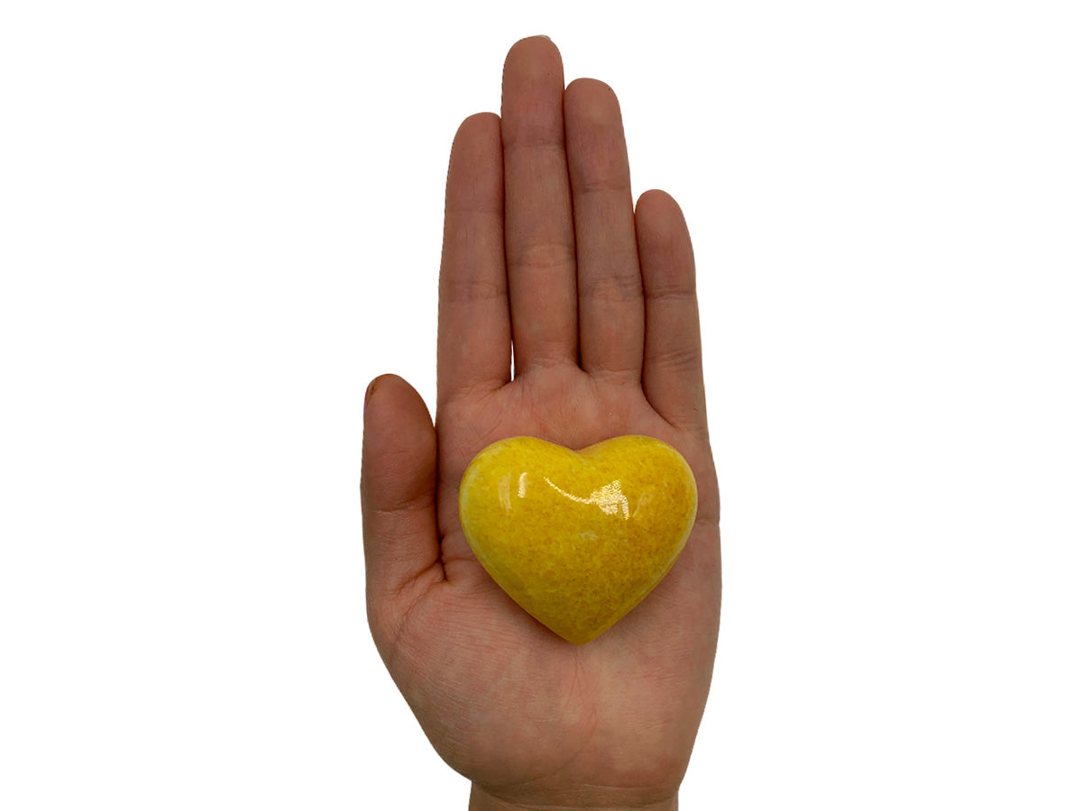 Yellow Pigmented Onyx Heart
