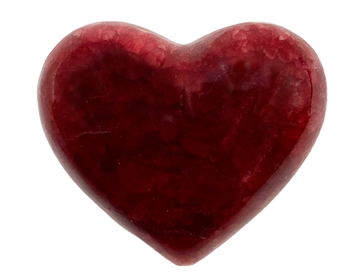 Red Pigmented Onyx Heart