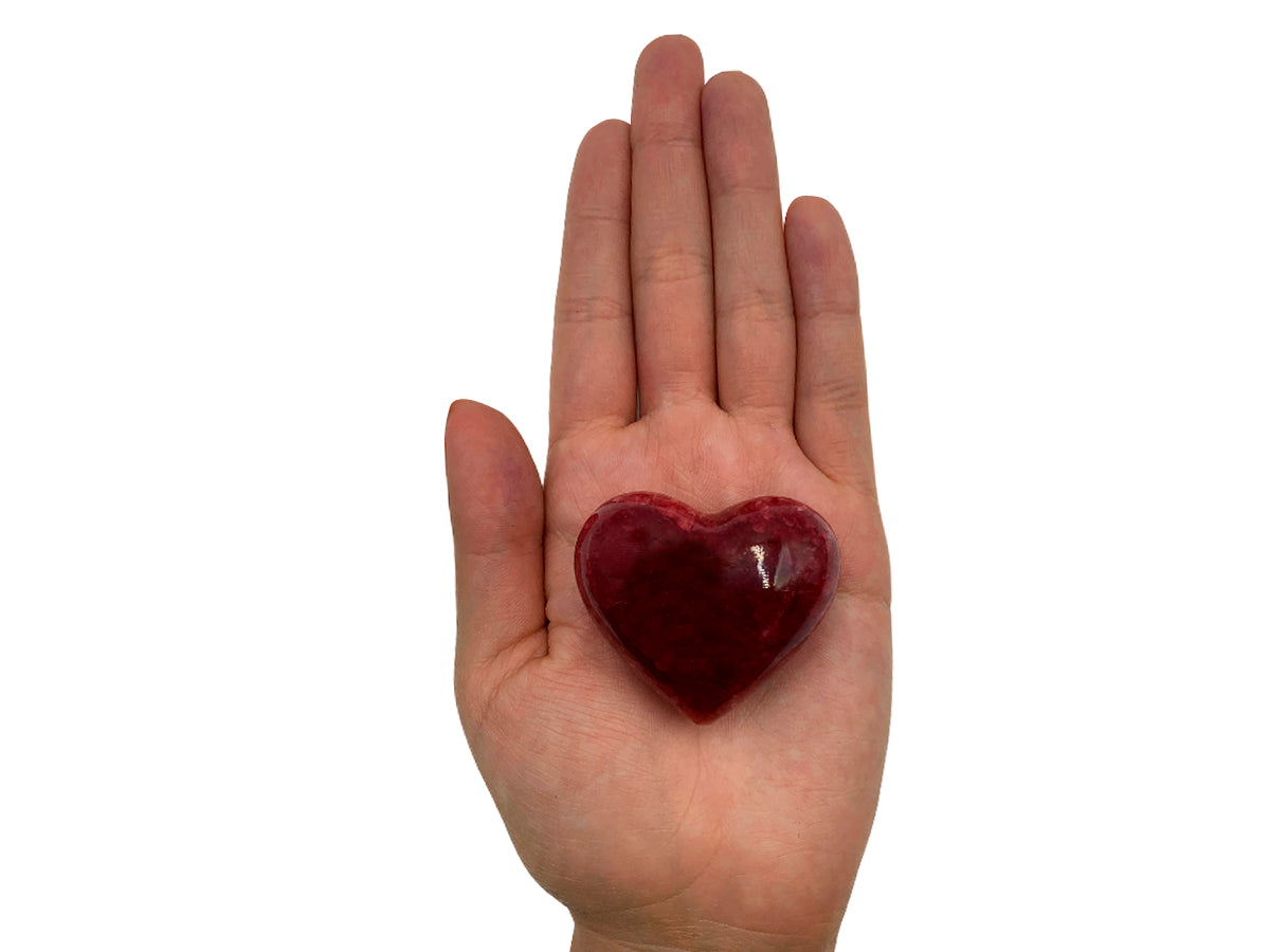 Red Pigmented Onyx Heart