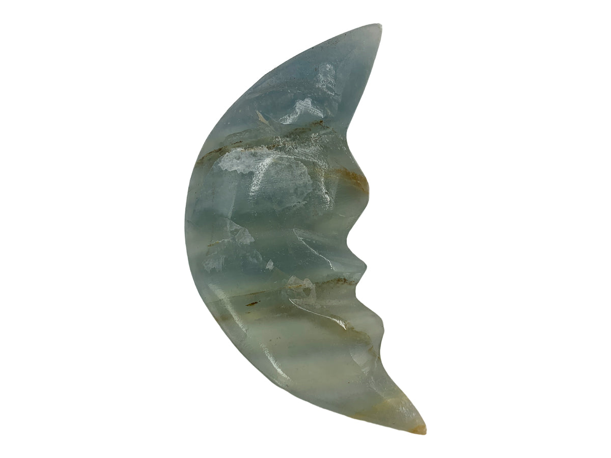 Blue Onyx Half Moon Face