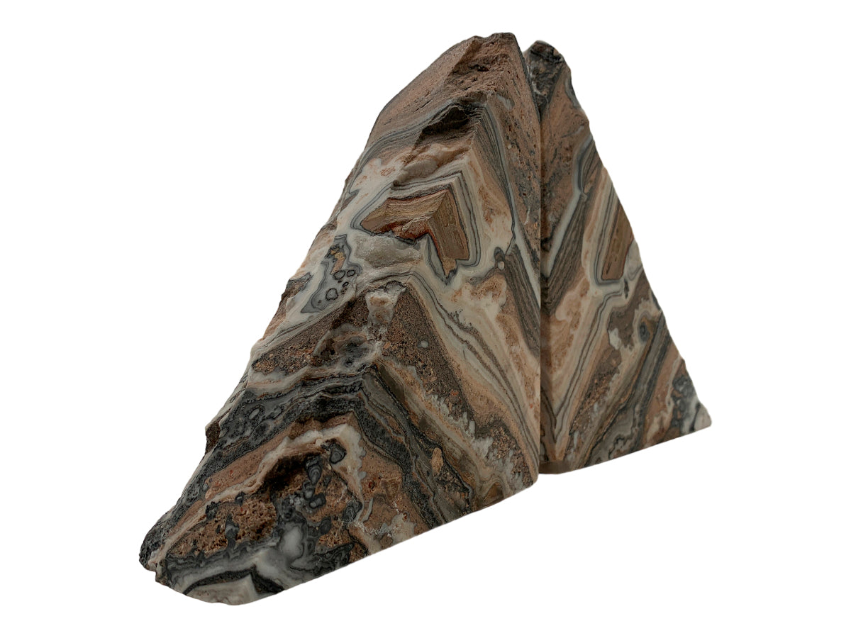 Gray Zebra Onyx Bookend