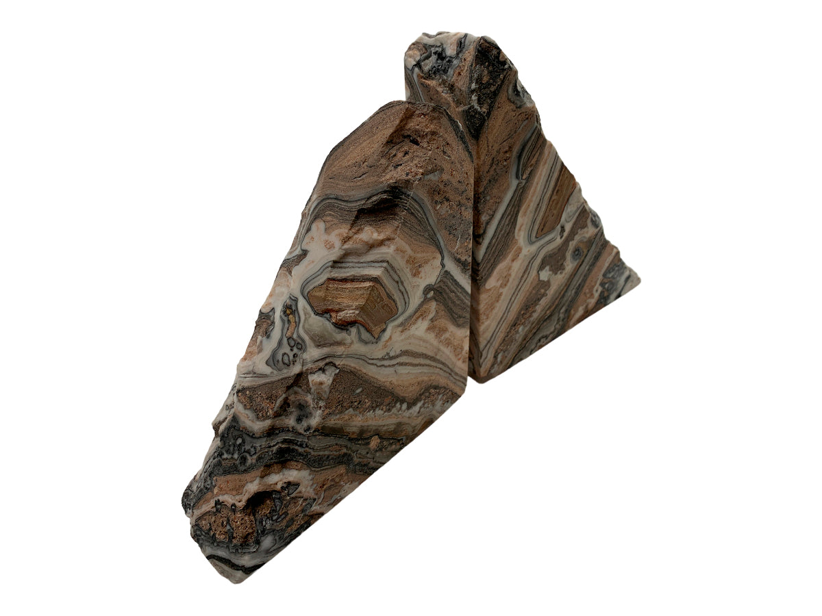 Gray Zebra Onyx Bookend