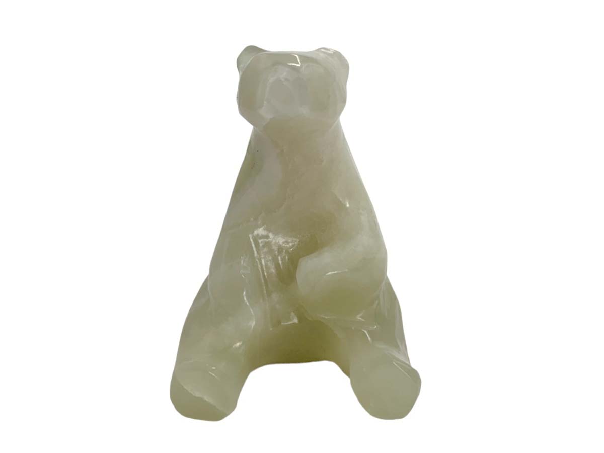 Green Onyx Sitting Polar Bear