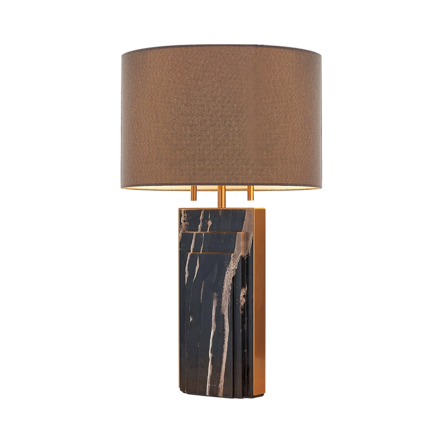 Prism Marble Lamp With Metal Support With Shade 50X70 Cm