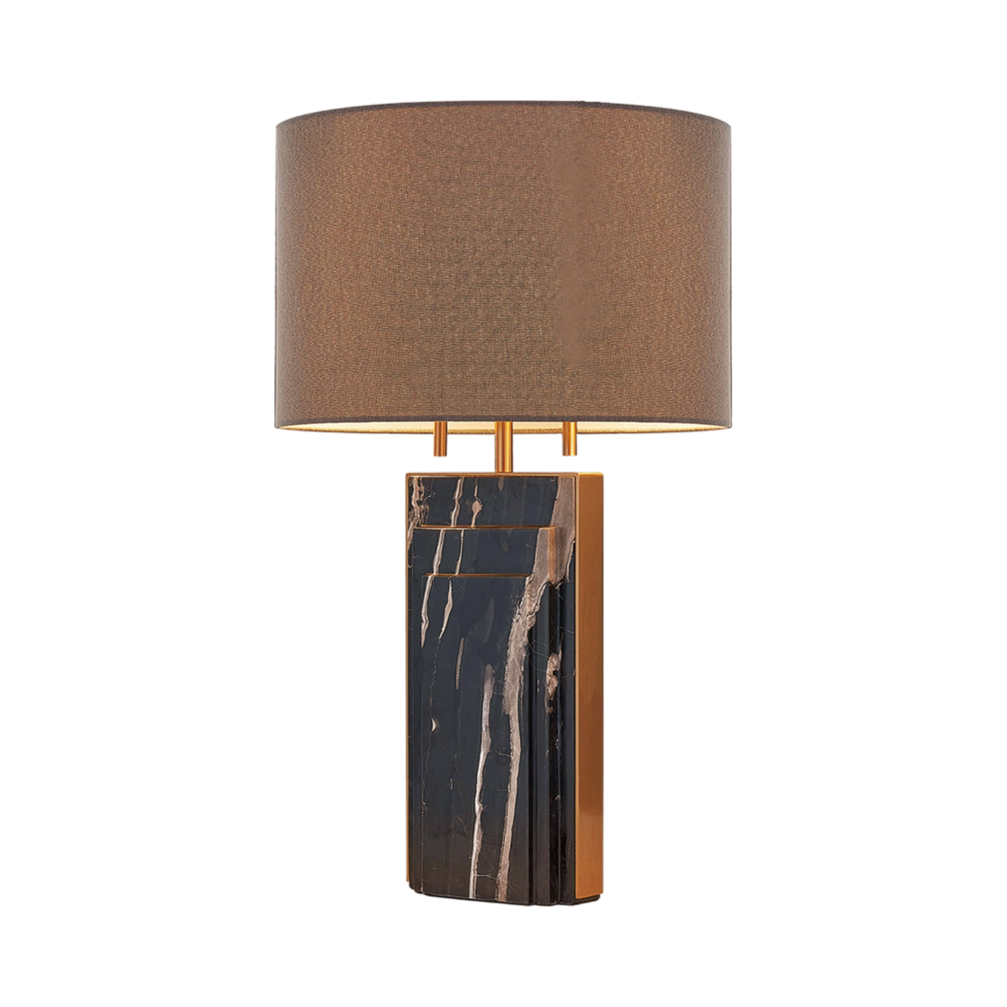 Prism Marble Lamp With Metal Support With Shade 50X70 Cm