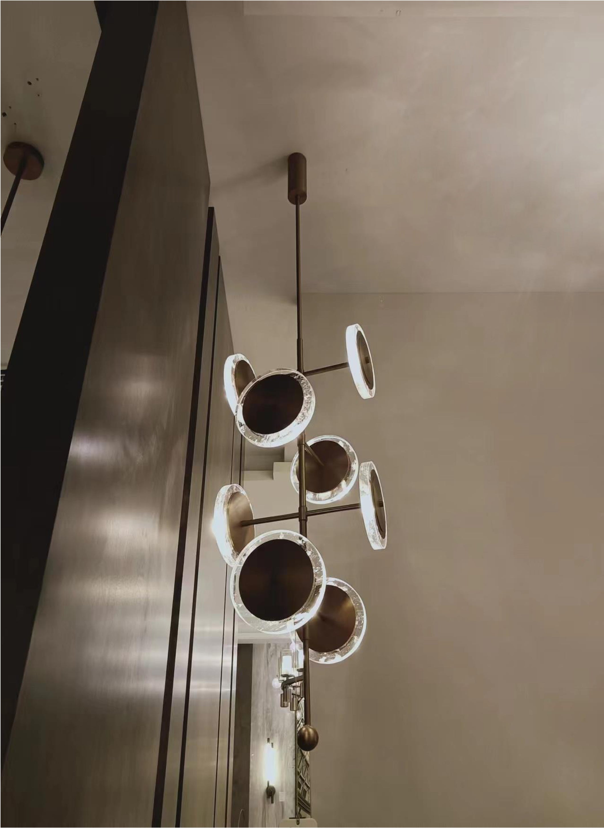 Hanging Lamp With Stainless Steel Support 36X36X166 Cm