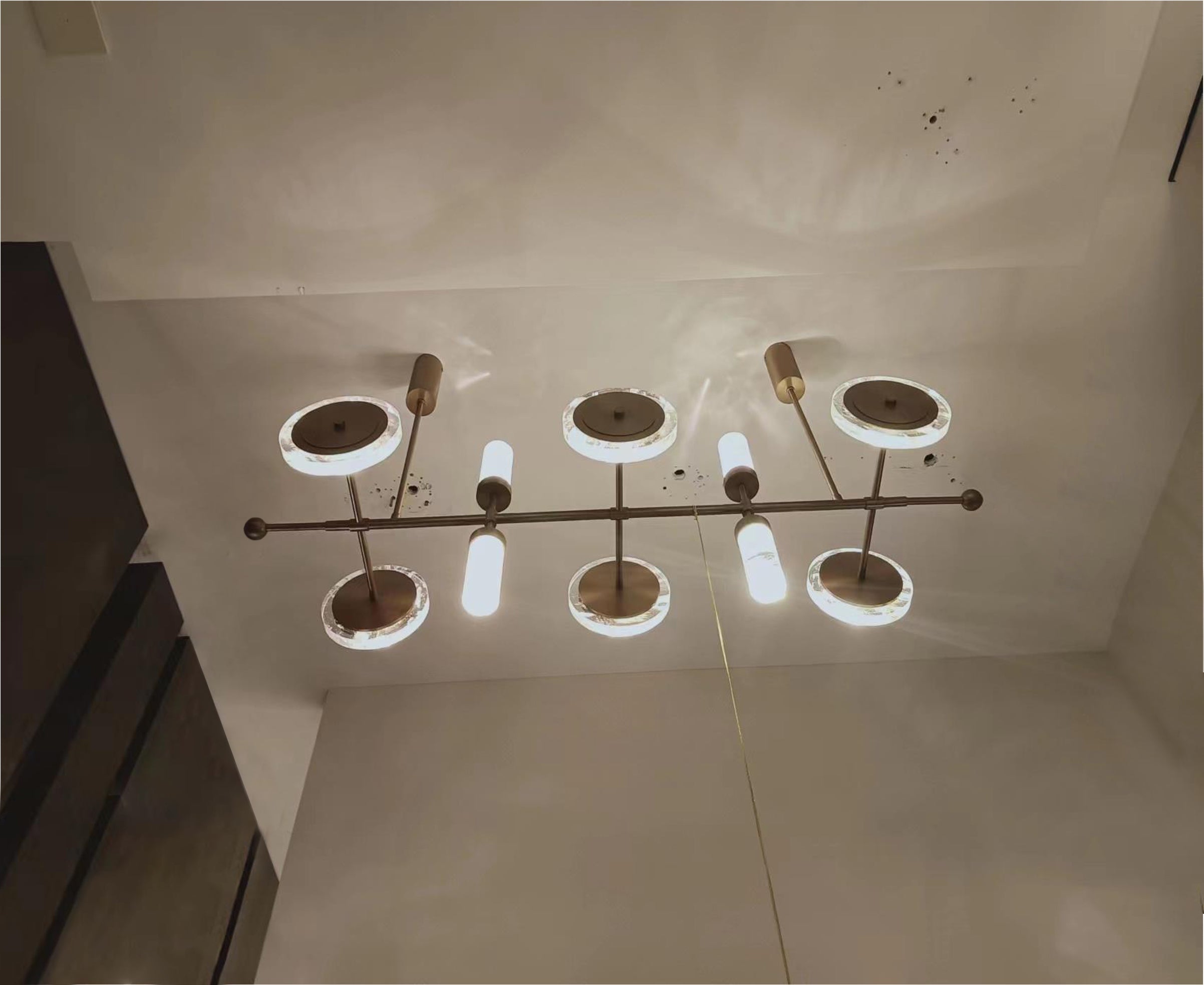 Hanging Lamp With Stainless Steel Support 123X36X70 Cm