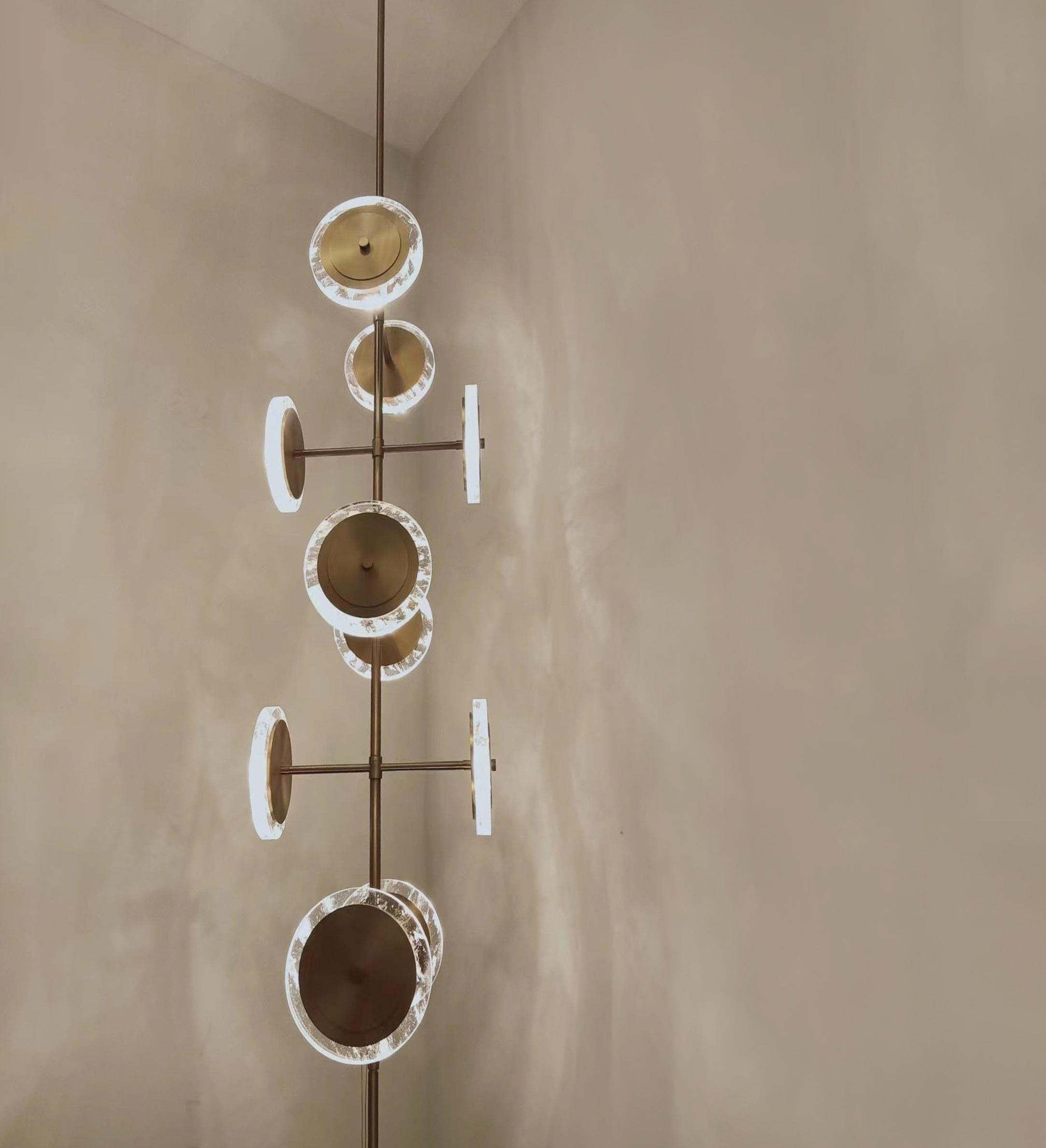 Hanging Lamp With Stainless Steel Support 36X36X300 Cm