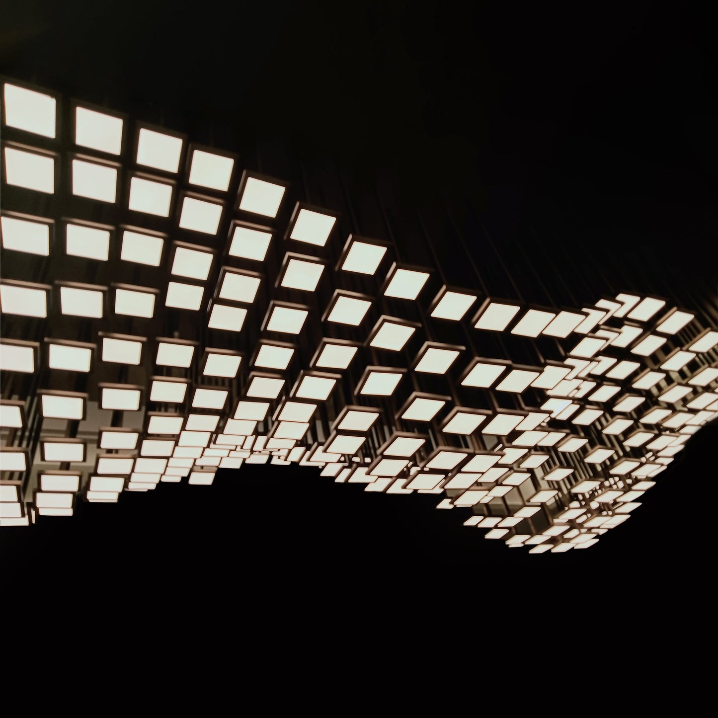 Hanging Square Lamps With Stainless Steel Support 526X209X120 Cm