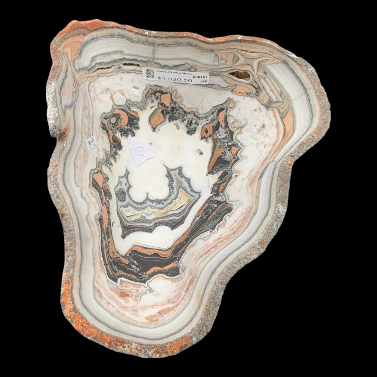 Zebra Calcite Bowl  CCE161