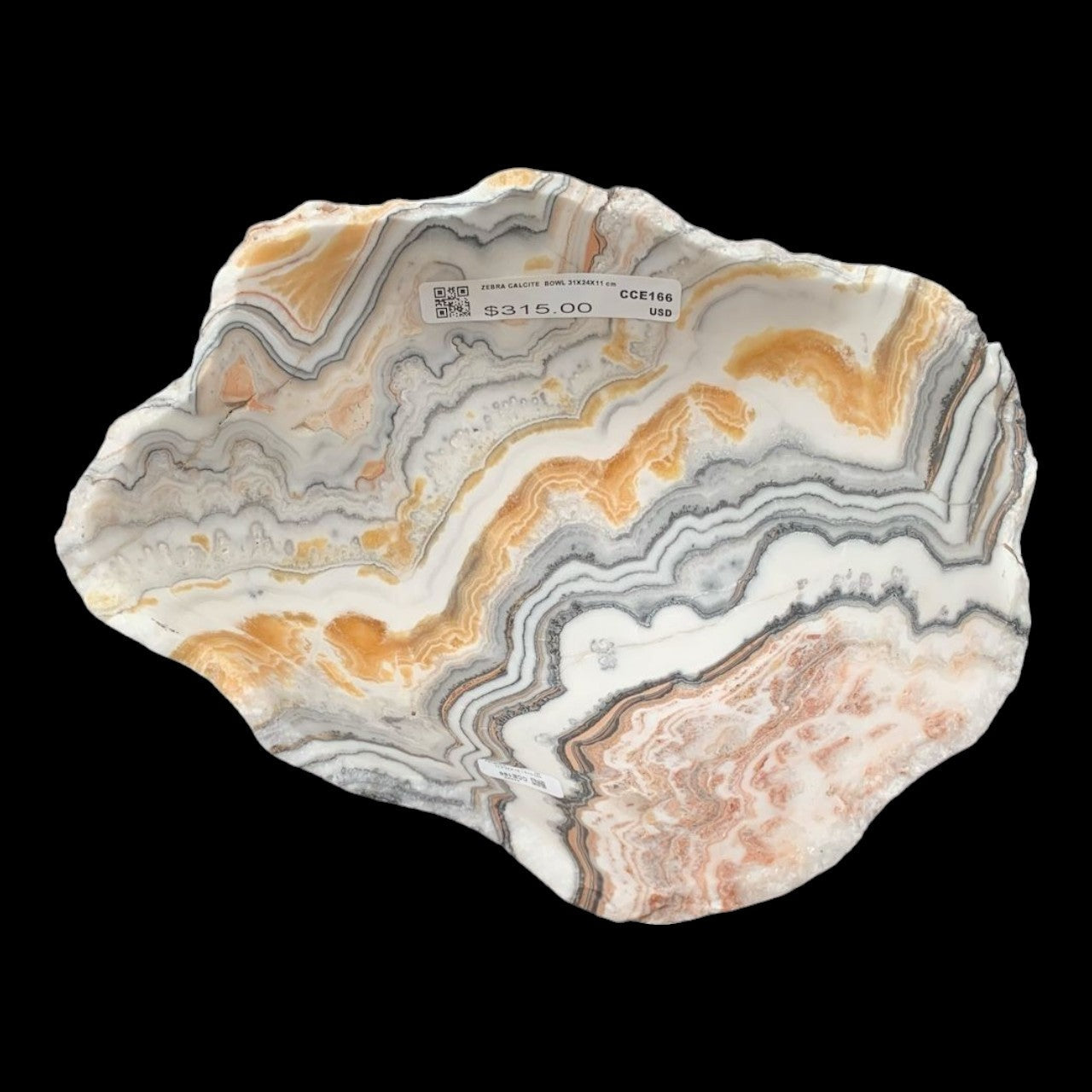 Zebra Calcite Bowl  CCE166
