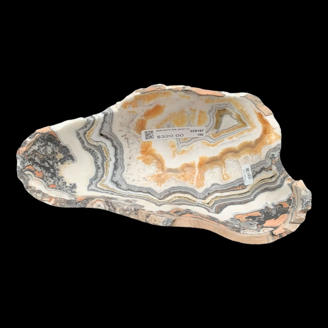 Zebra Calcite Bowl  CCE167