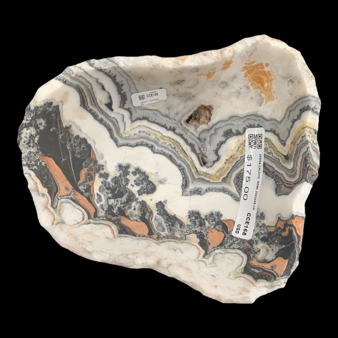 Zebra Calcite Bowl CCE168