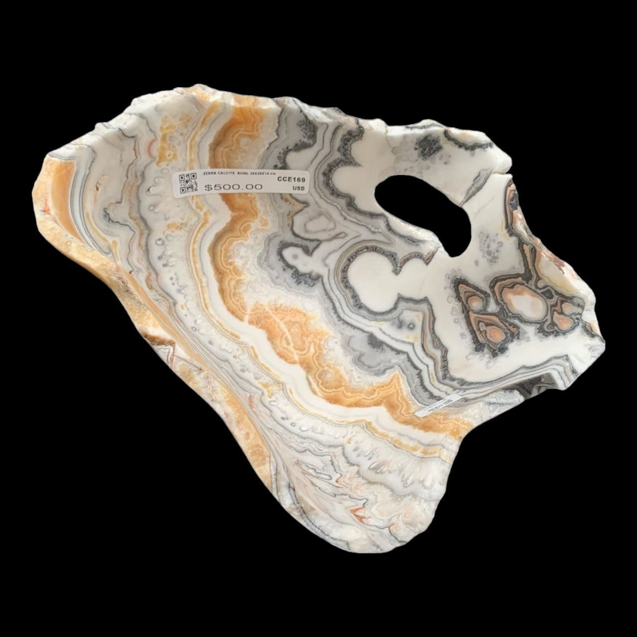 Zebra Calcite Bowl CCE169
