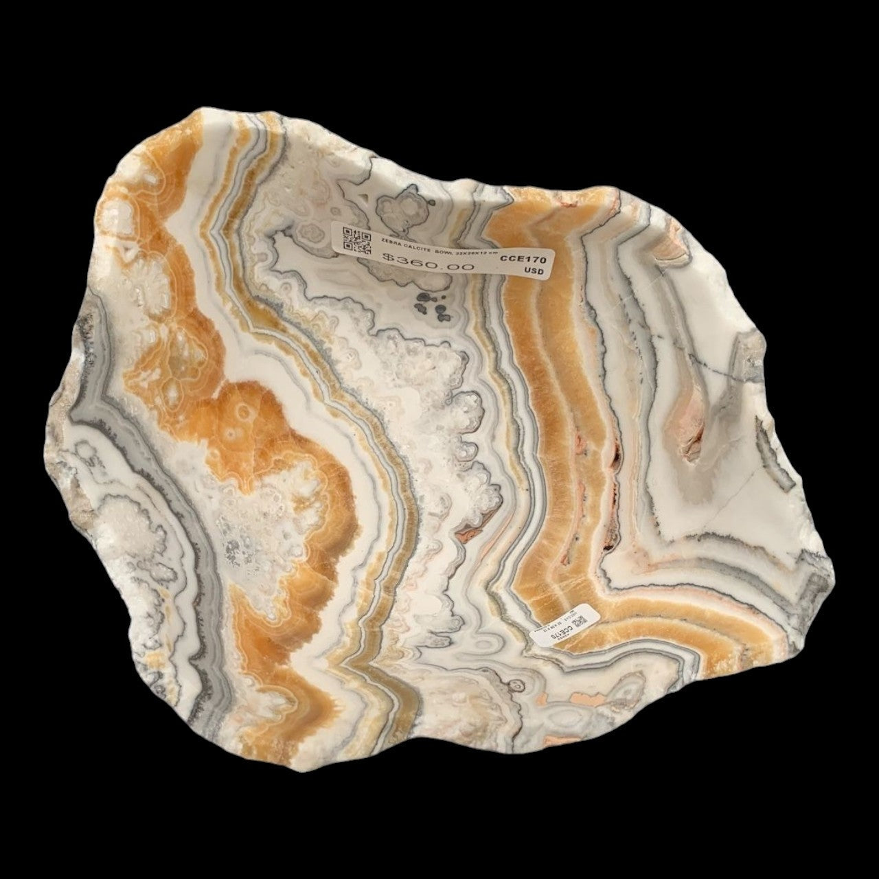 Zebra Calcite Bowl CCE170