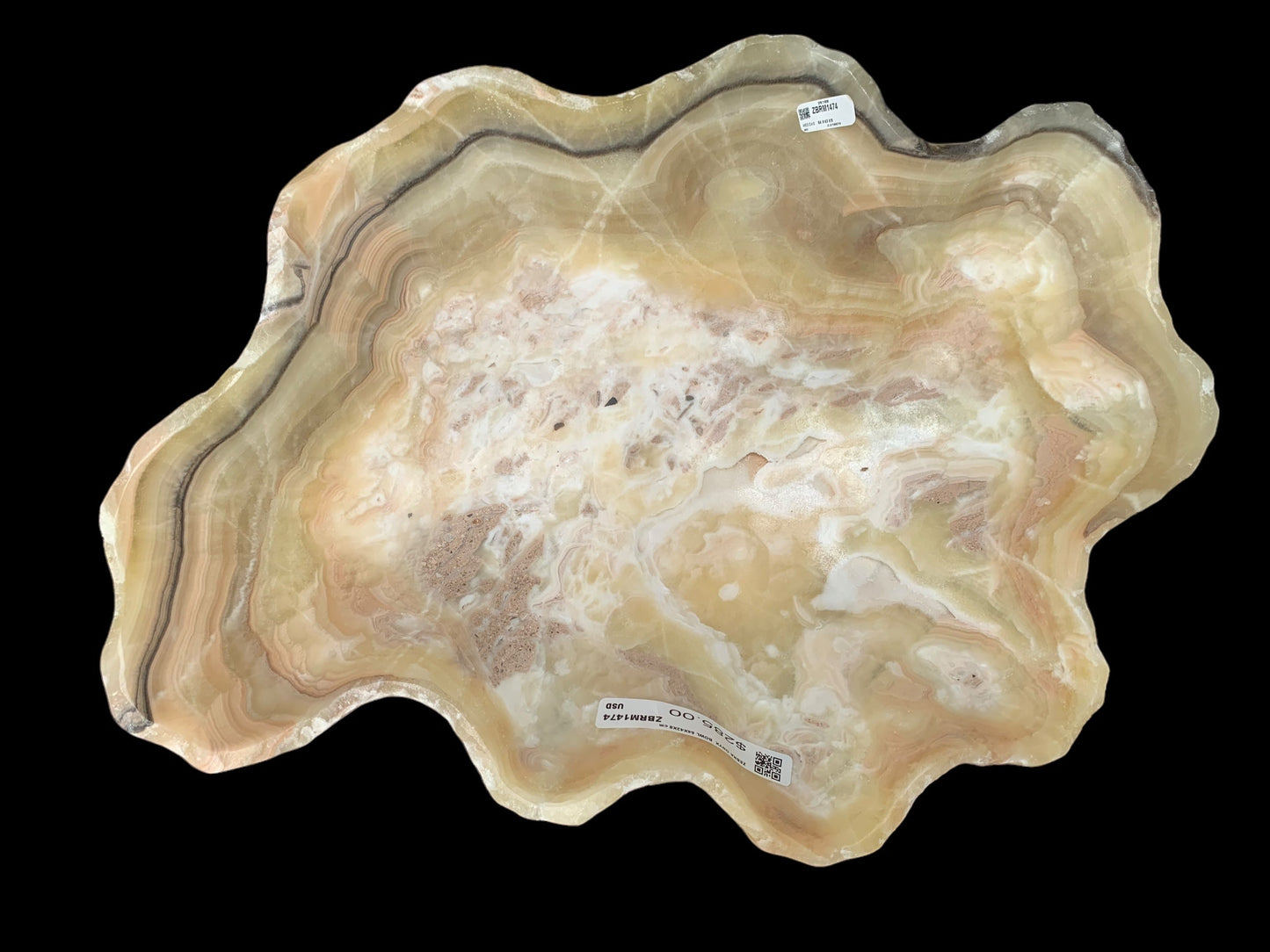 Zebra Onyx Decorative Bowl ZBRM1474