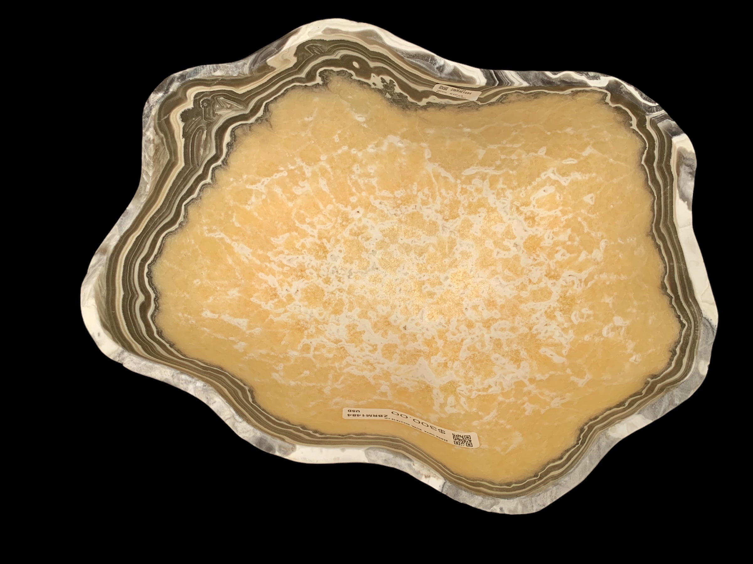 Extra Zebra Onyx Decorative  Bowl ZBRM1484
