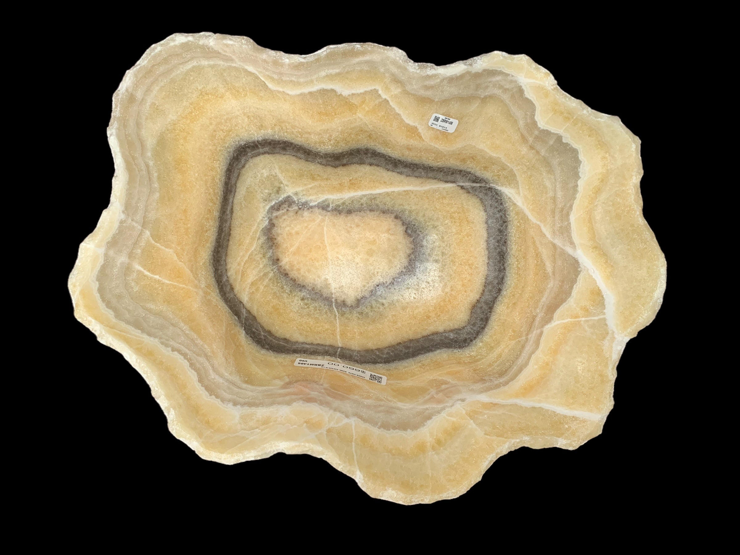 Extra Zebra Onyx Decorative  Bowl ZBRM1486