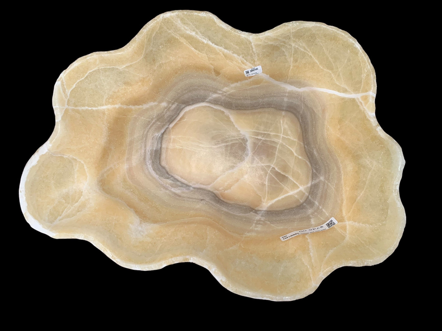 Extra Zebra Onyx Decorative Bowl ZBRM1493