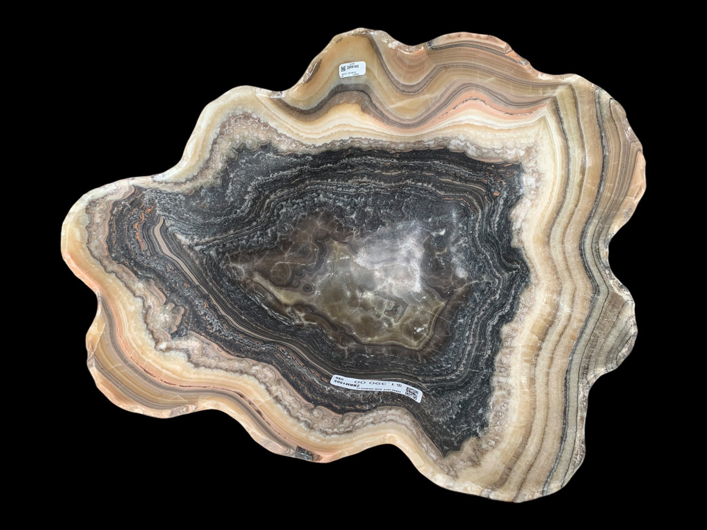 Extra Zebra Onyx Decorative Bowl ZBRM1505