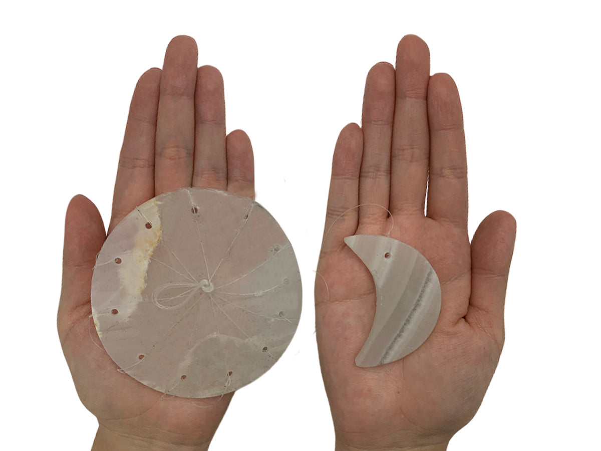 Star & Moons Wind Chime White Onyx