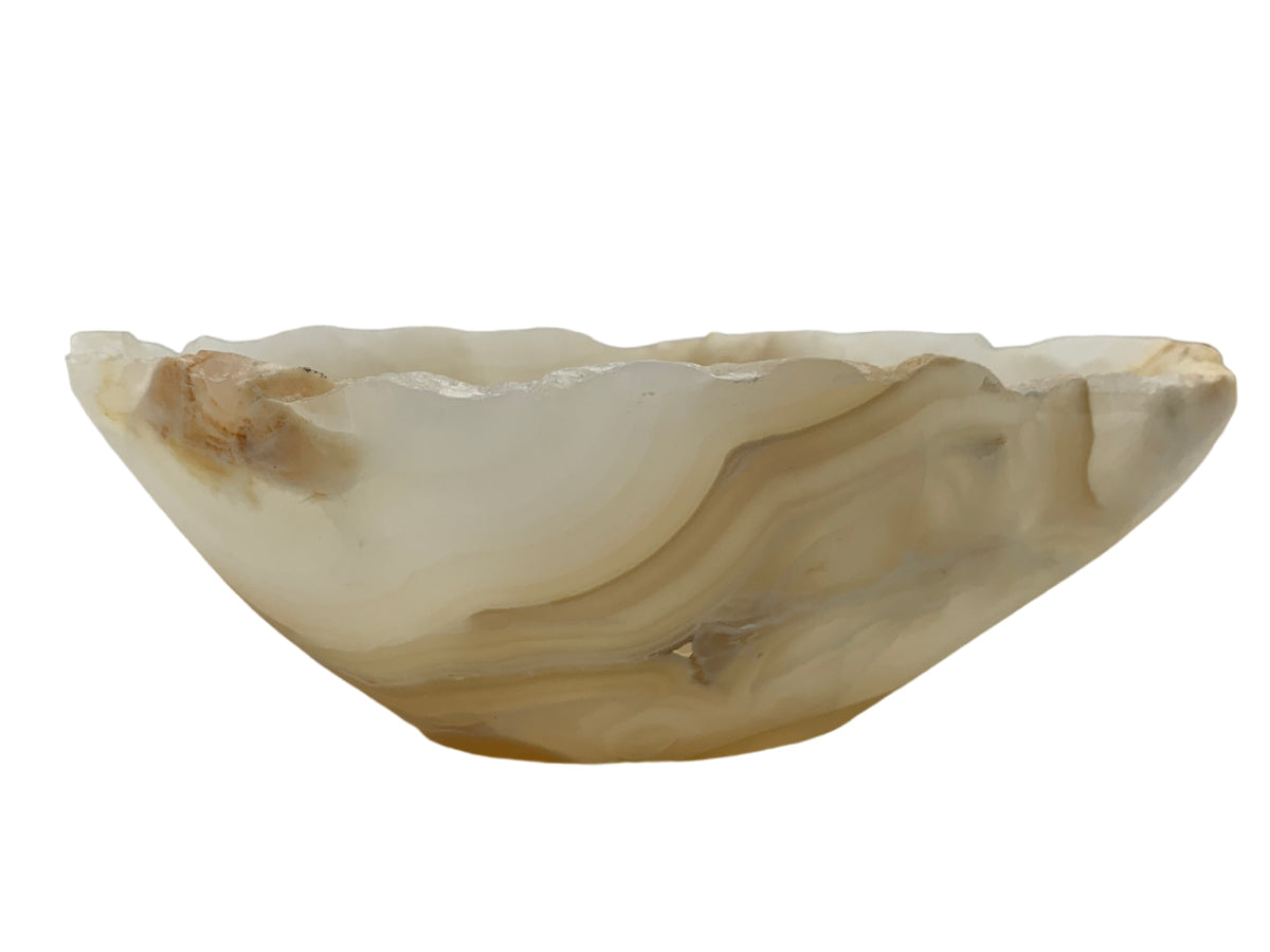 White Onyx Bowl 20X15~8 Cm